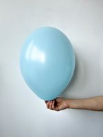 B Шар пастель 12'' / 30 см №34 нежно голубой (640) макарунс Ice Blue (БГ-17)