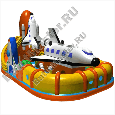 Коммерческий надувной батут "Ракета" 30*20*8 м