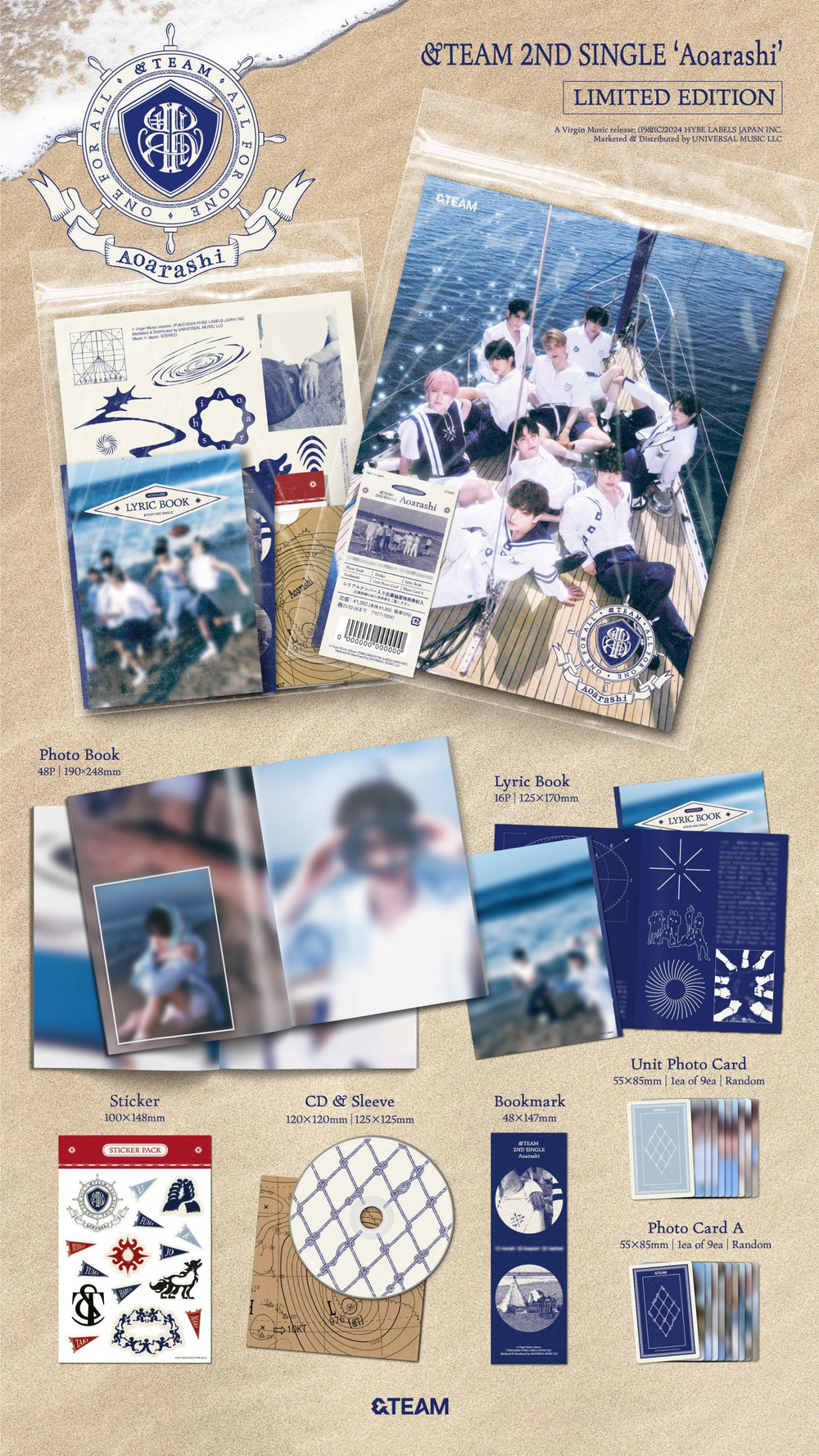 &TEAM - 2nd SINGLE [Aoarashi] LIMITED EDITION