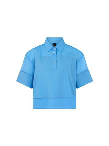 Marc Cain Блуза широкая из хлопка разной плотности