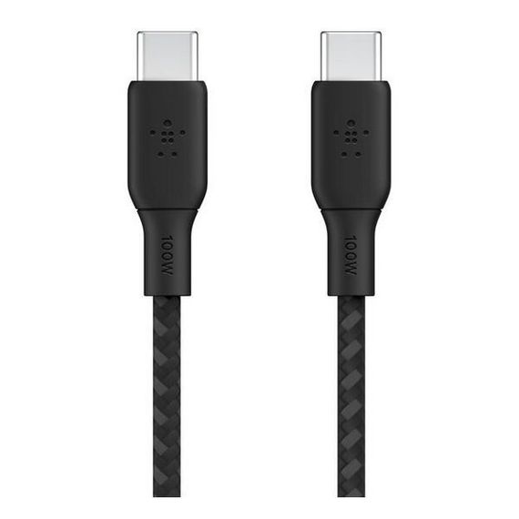 Кабель Belkin Boost Charge Braided USB-C - USB-C, 2 м, нейлон, черный (CAB014bt2MBK)
