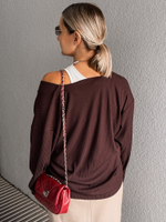 Костюм в рубчик коричневый