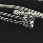 Подвеска ТОЧКА СБОРКИ с цепочкой , серебро