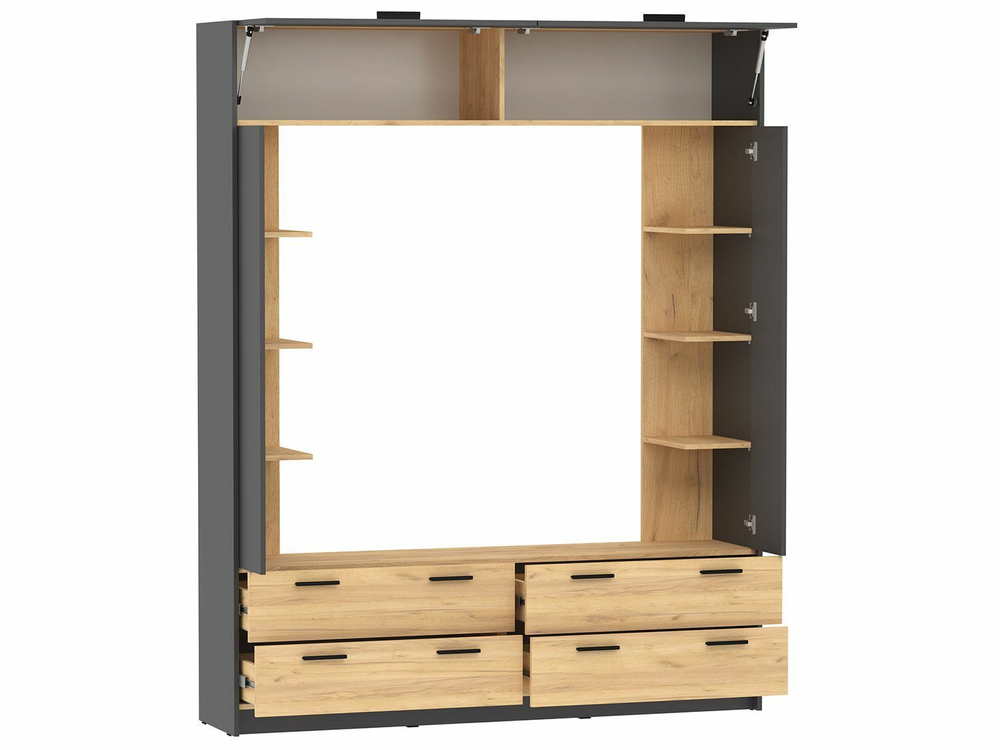 Гостиная Оттавия 1 Антрацит/Дуб золотой