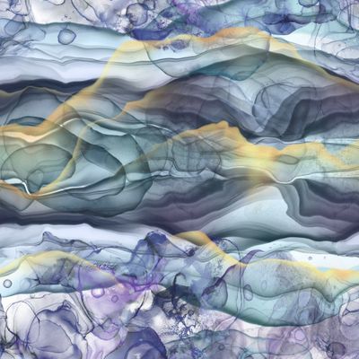 Чернильные акварельные разводы