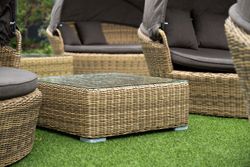 "Лунго" журнальный столик плетеный, цвет соломенный
