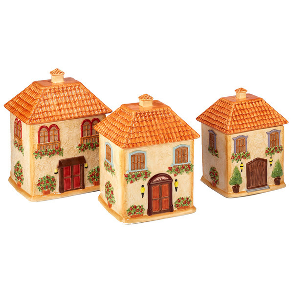 Набор банок для печенья Certified Int. Итальянский дворик 1,5л; 2,2л; 2,9л, 3шт