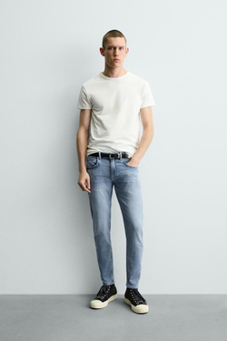 ZARA ДЖИНСЫ SKINNY FIT, ГОЛУБОЙ