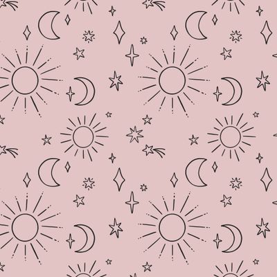 Звездное небо на розовом фоне