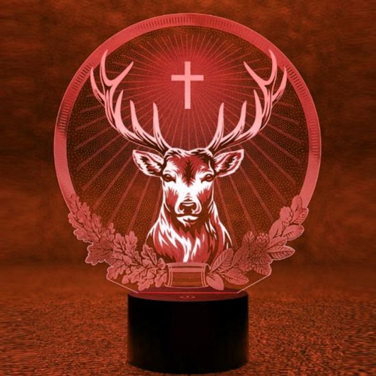 3D лампа Jagermeister, Егермейстер.Олень с крестом