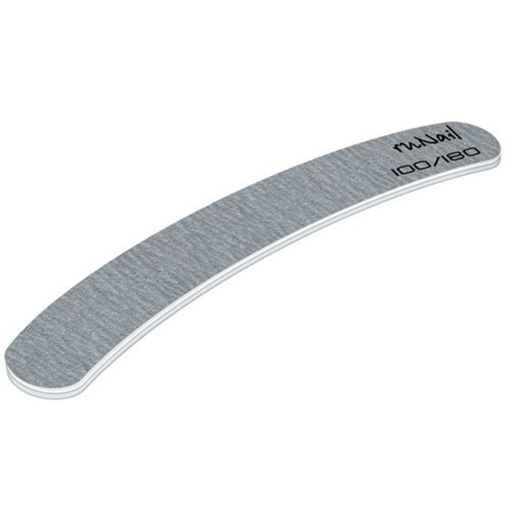 Runail Проф. пилка для иск. серая, бумеранг, 180/200 №0579