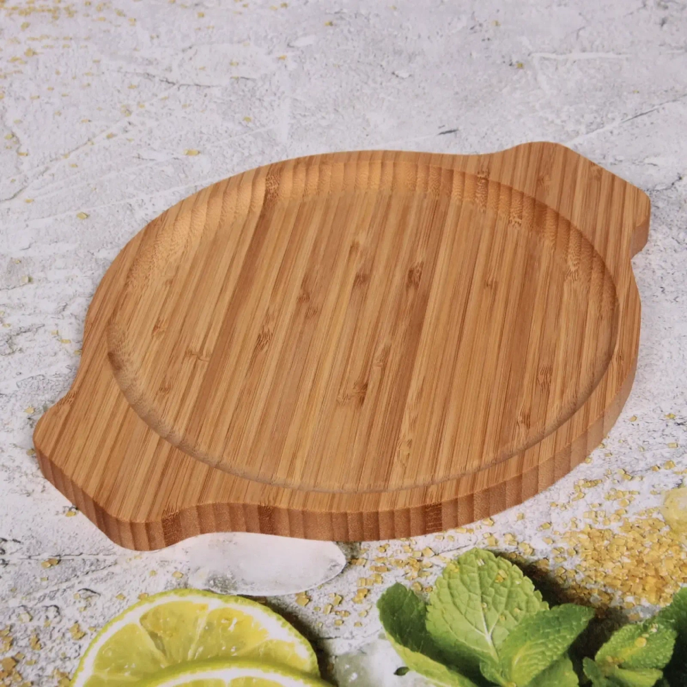 Поднос бамбуковый для подачи блюд «SHEF» 24см