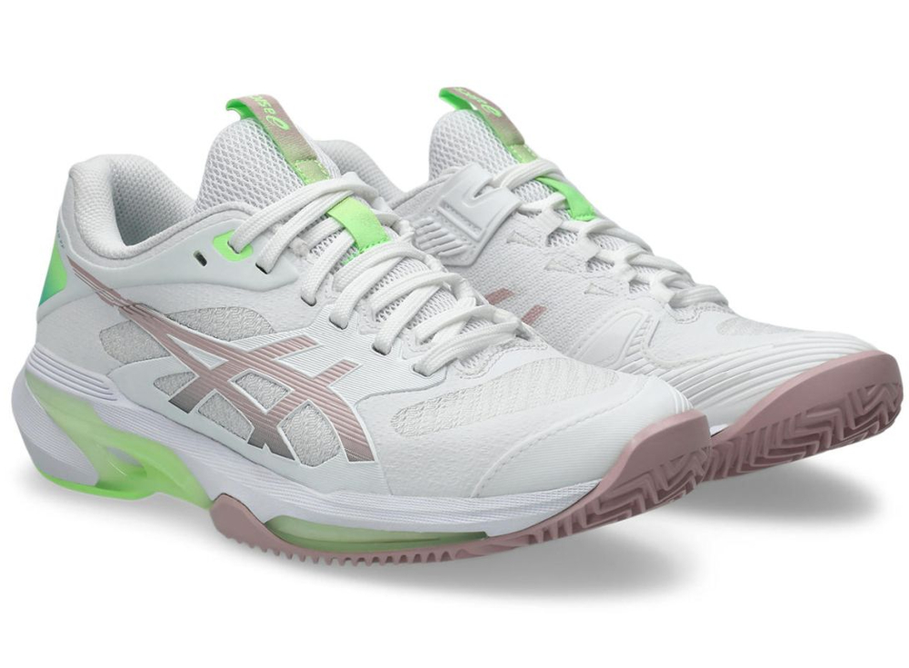 Женские Кроссовки теннисные Asics Solution Speed FF 4 Clay - white/morganite