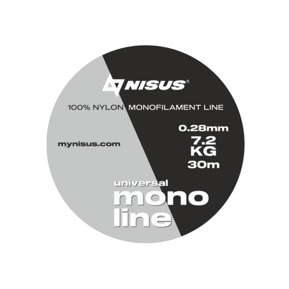 Леска MONOLINE Universal 0,28mm/30m Nylon Transparent Nisus (N-MU-028-30)