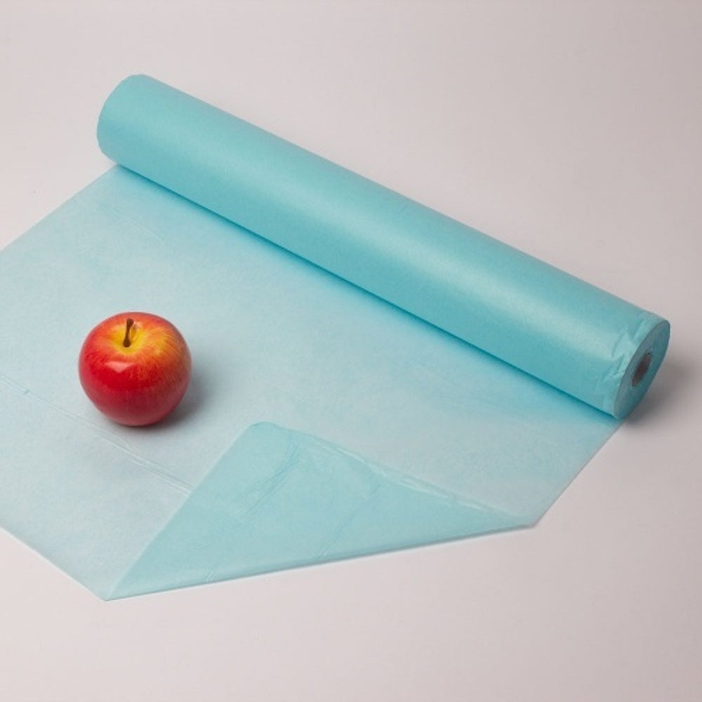 Бумага упаковочная тишью, голубая, в рулонах 50 х 143 м