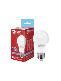 Лампа светодиодная LED-A60-VC 15Вт грушевидная 6500К холод. бел. E27 1430лм 230В IN HOME 4690612020280