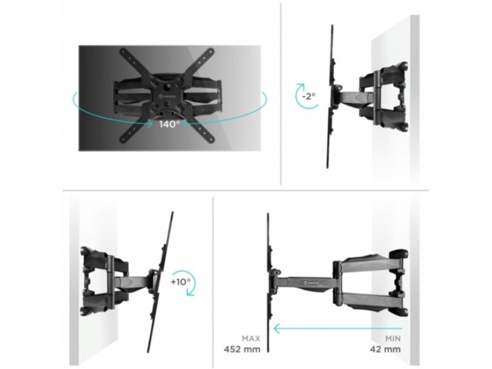 Наклонно-поворотный кронштейн Onkron M5 чёрный