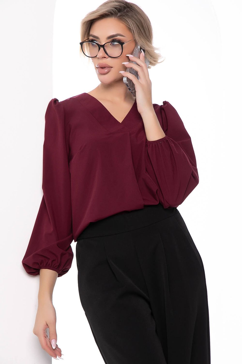 Блуза "Анима" ( марсала) Б7526 LT Collection