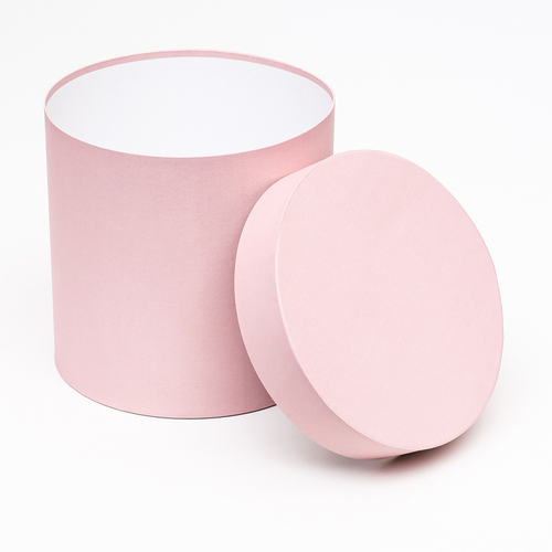 Коробка, цилиндр "Краски" пыльная роза, 23,5 х 23,5 см