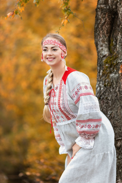 Очелье из бисера (красное)