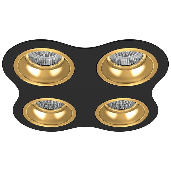 Комплект из светильников и рамки Lightstar Domino Round (214647+214603+214603+214603+214603) D64703030303