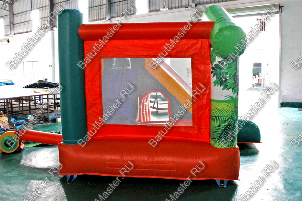 Небольшой надувной батут "Лесной домик"