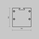 Комплект заглушек Maytoni (для профиля 72×36) 2 шт., ALM-7236T-S-EC 642083