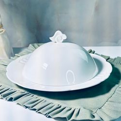 Lenardi 118-153 Круглое блюдо 30,5см с крышкой RESTO в под.уп.(х3)Фарфор