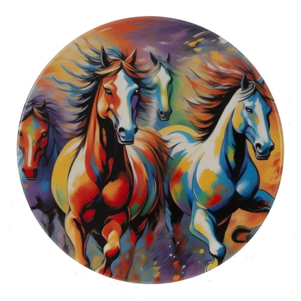 GAEM Декоративная подставка под горячее "Лошадь", D 10 см, L10 W10 H0,5 см, 4в.