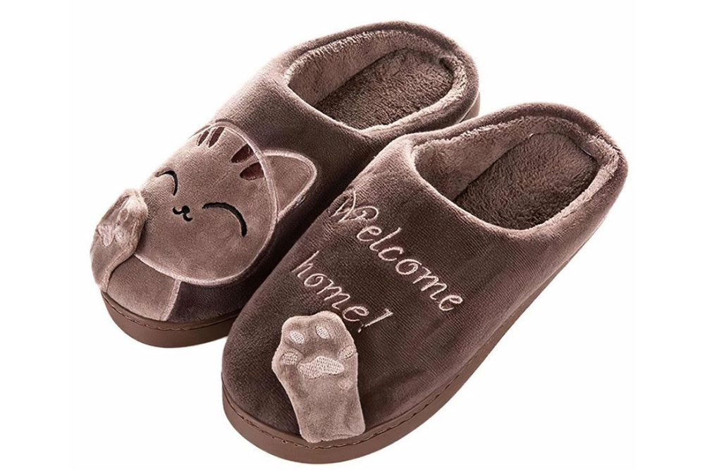 Тапочки FunFur Кот Коричневый 42-43 Коричневый