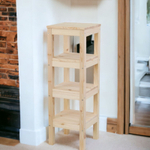Стеллаж деревянный Ральф из массива сосны, без отделки