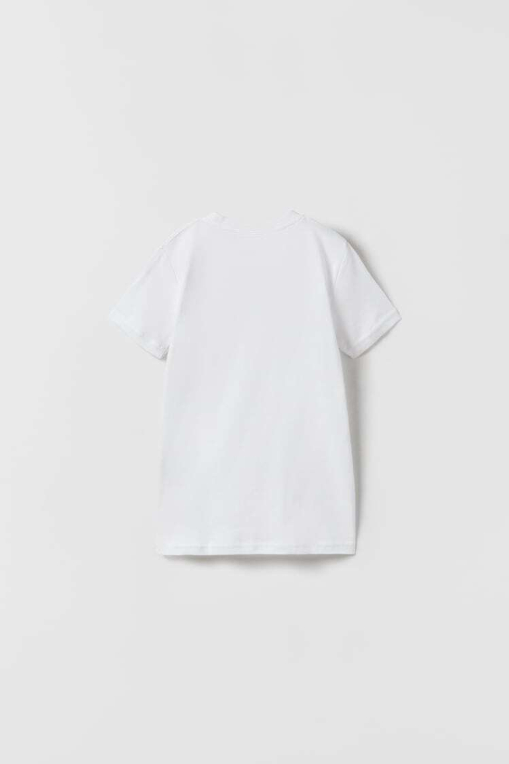 ZARA НАБОР ИЗ ДВУХ БАЗОВЫХ ФУТБОЛОК, БЕЛЫЙ