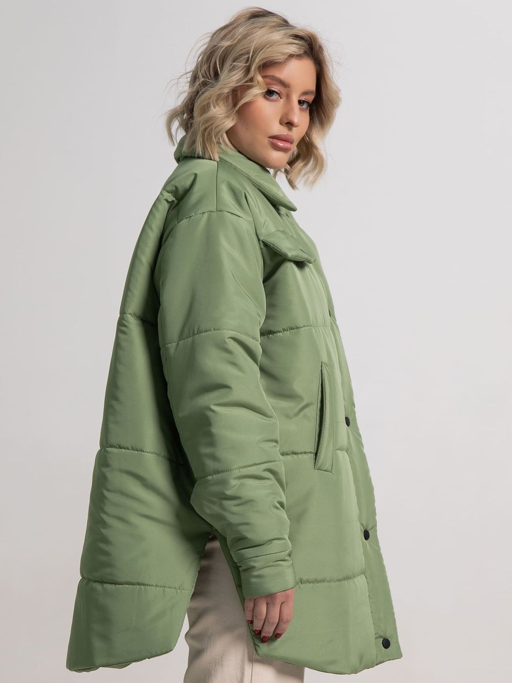 Куртка демисезонная Асель (зеленая) Б15319-39М LT Collection