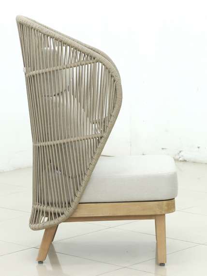 Лаунж-кресло плетеное с высокой спинкой Mali