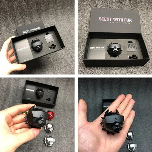 Ароматизатор на дефлектор  BULDOG  в подарочн. упаковке + флакон с арома маслом (P.R.C.)