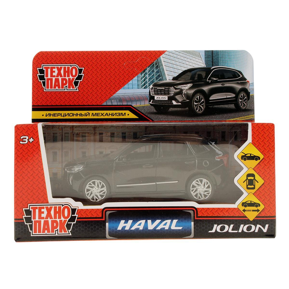 Модель ин. мет. "Haval Jolion" 12см, двери, багаж, черн, коробка JOLION-12-BK (72) (Технопарк)