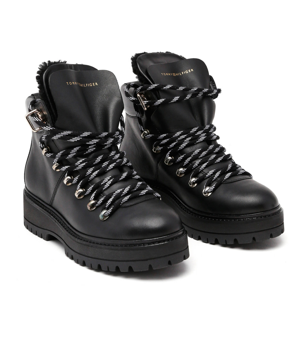 Кожаные ботильоны Tommy Hilfiger - черный(FW0FW06725)