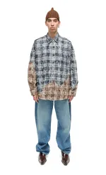 Купить Рубашка Kraizy Stripes Destroy 2.0 сине-коричневая Рубашка Kraizy Stripes Destroy 2.0 сине-коричневая