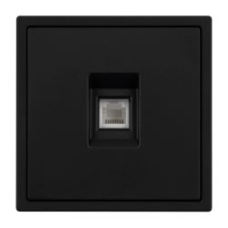 Механизм телефонной розетки SCT-NOBE-MTL1-SFPL-BK (RJ-11, 4C) (Arlight, Черный оникс) 054301