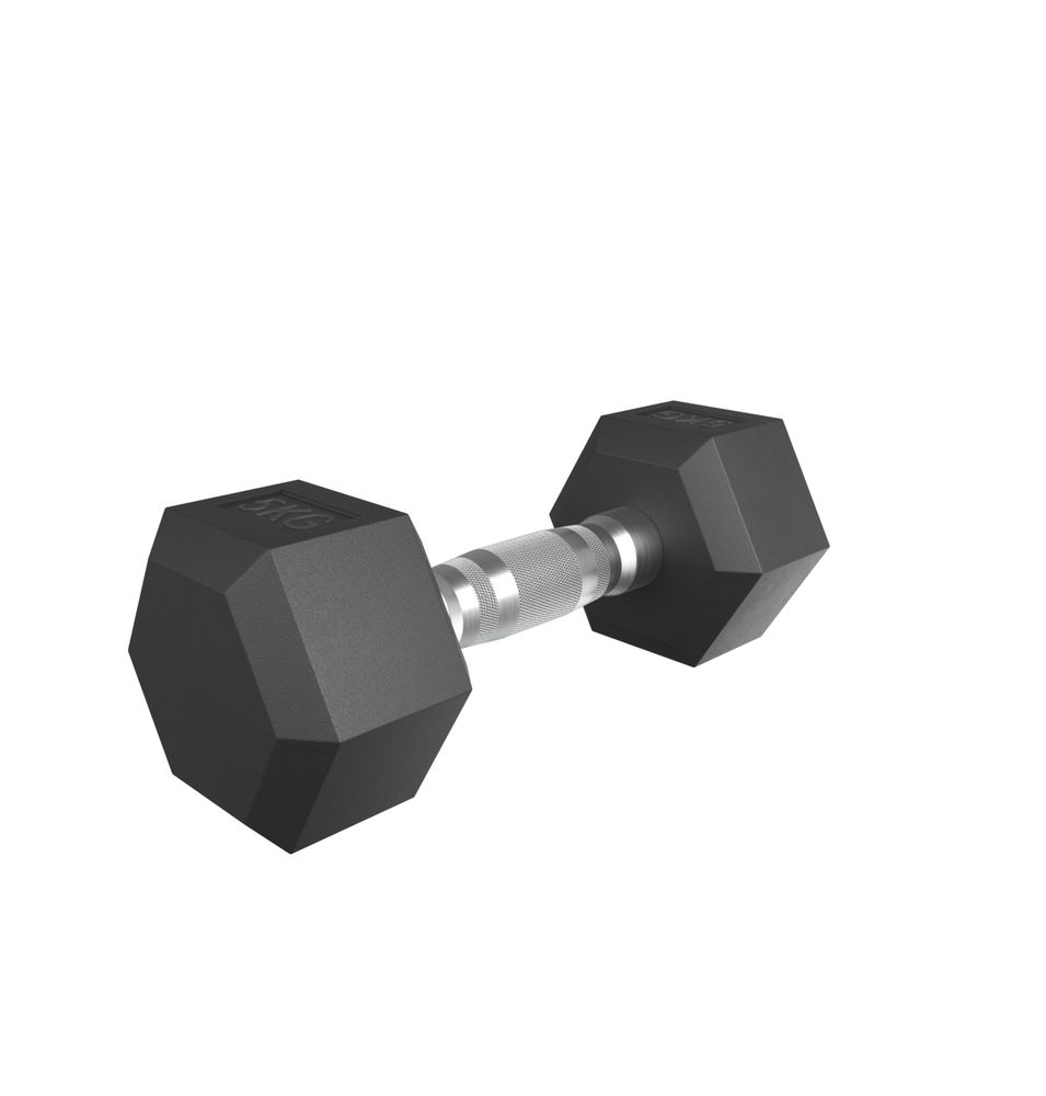 Гантель гексагональная UNIX Fit обрезиненная 5 кг / шт.