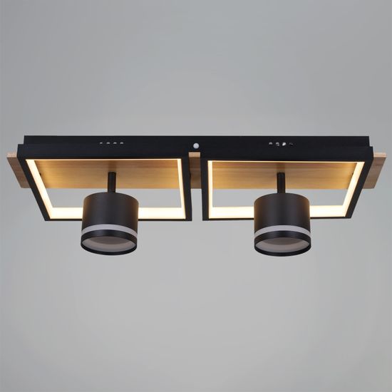 19560-0.3-2+2 BK+WOOD светильник потолочный