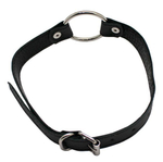 Кляп-расширитель с металлическим кольцом (Цвет: черный)