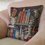 Декоративный гобеленовый чехол для интерьерной подушки Библиотекарь 47*47