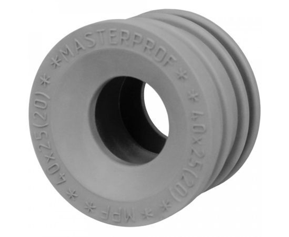 Манжета переходная для канализации серая уплотнительная сантехническая ТЭП 40х25 MPF, 3 шт