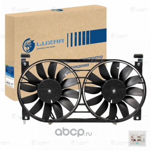 Вентилятор охл. радиат. с диффузором /21214/ в сб. (12 лоп.) (LUZAR)