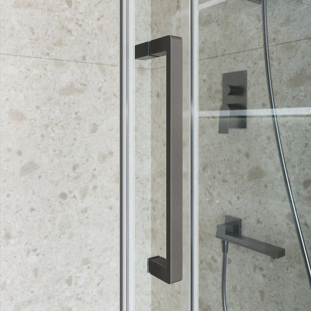 Душевой уголок BelBagno Marino 2-AH-1 120x80 стекло прозрачное/профиль оружейная сталь