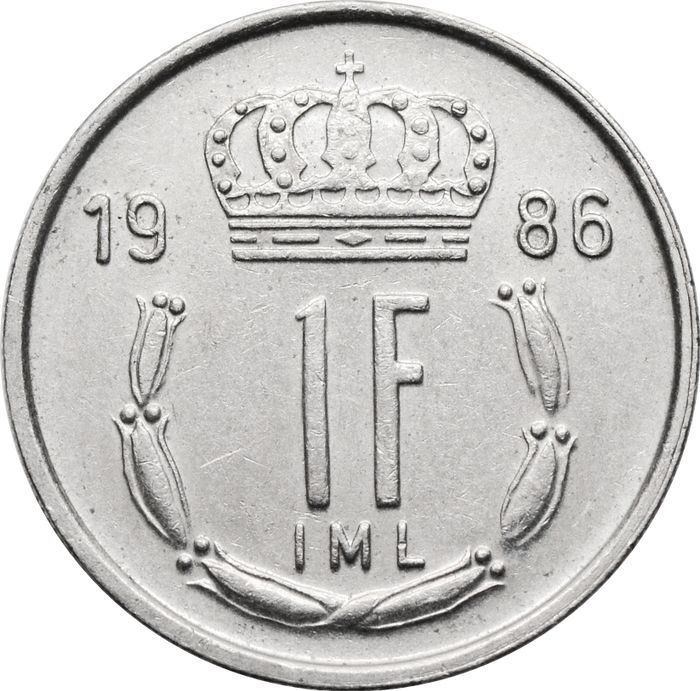 1 франк 1986 Люксембург