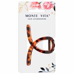 Краб для волос 8 см, глянцевый, черепаховый, MONTE VITA, 457008