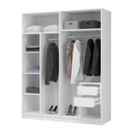 Лион ШК 03 Шкаф 4-х дверный Белый / Белый