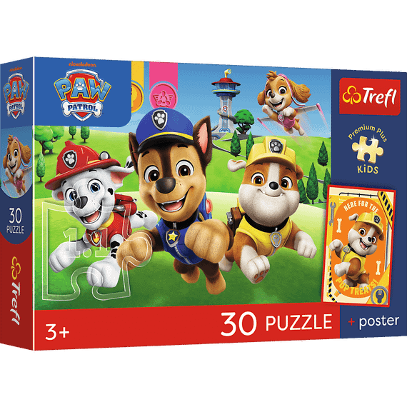Pazl \ Puzzle \ Пазлы Puzzles - "30" - Trefl Premium Plus Kids - Dogs on the way / Viacom PAW Patrol